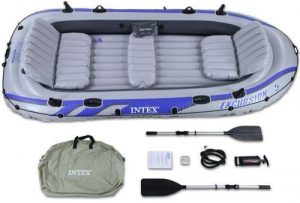 Intex Excursion 5-Person Inflatable Boat - Best Family Inflatable Boat for Fishing